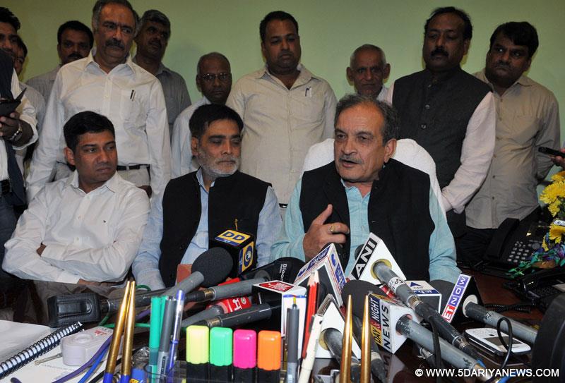 Birender Singh addressing the media after taking charge as the Union Minister for Rural Development, Panchayati Raj, Drinking Water and Sanitation, in New Delhi on November 11, 2014