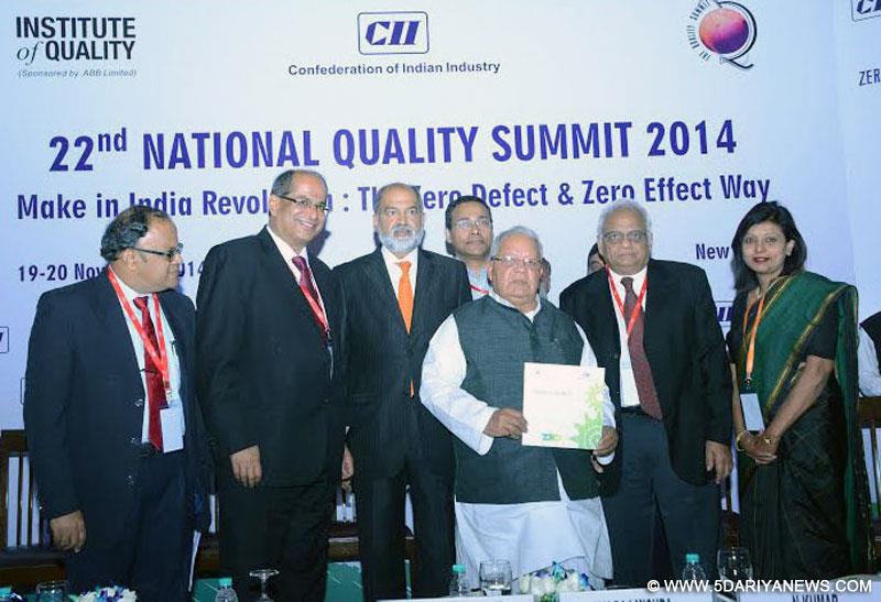 Kalraj Mishra inaugurates the CII National Quality Summit 2014 ‘Make in India Revolution: The Zero Defect & Zero Effect Way’, in New Delhi on November 19, 2014.