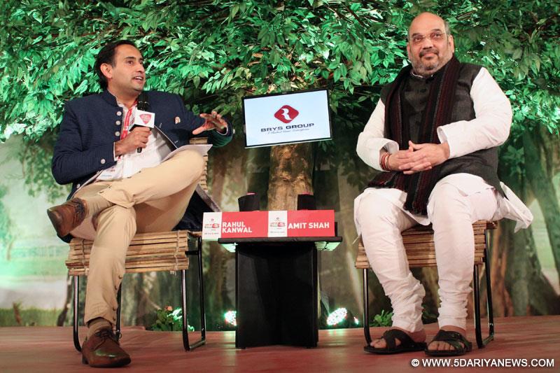 BJP Chief Amit Shah during a programme organised by Aaj Tak in New Delhi
