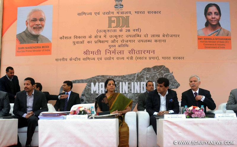 Nirmala Sitharaman at the Footwear Design & Development Institute (FDDI) Convocation, in Noida, Uttar Pradesh on December 17, 2014.