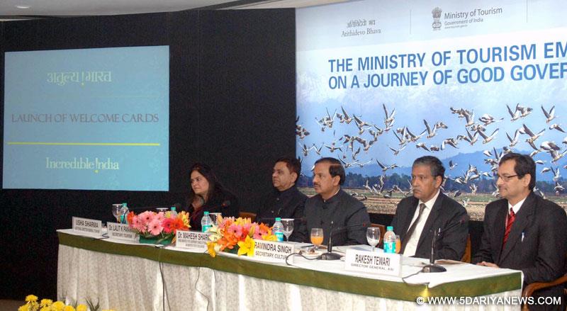 Dr. Mahesh Sharma launching the ‘E-Ticketing for Taj’, at a function, in New Delhi on December 26, 2014. 