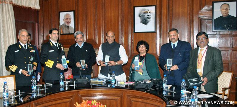  Rajnath Singh formally handed over Resident Identity Card (RIC) readers, in New Delhi on January 14, 2015. 