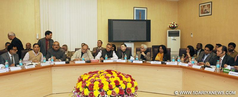 The Union Minister for Finance, Corporate Affairs and Information & Broadcasting, Arun Jaitley at the Pre-Budget Consultation with representatives of Banks and Financial Institutions, in New Delhi on January 15, 2015. 