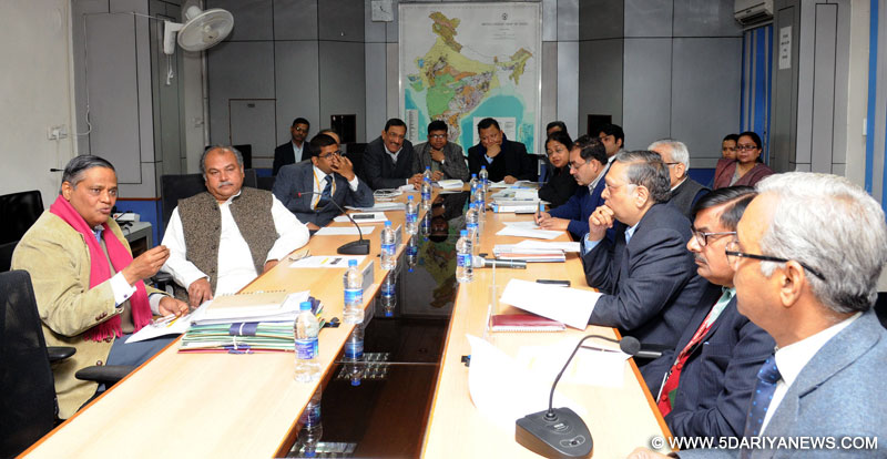  Narendra Singh Tomar reviewing a meeting of Bharat Gold Mines Limited, in New Delhi 