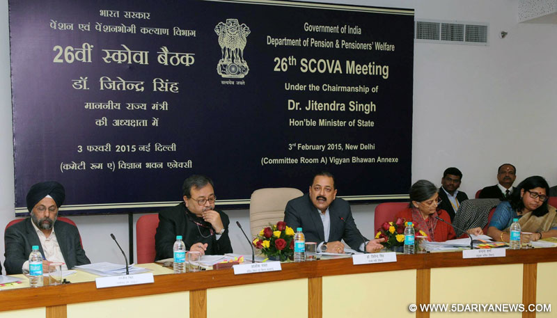 Dr. Jitendra Singh chairing the 26th meeting of the Standing Committee of Voluntary Agencies (SCOVA), in New Delhi 