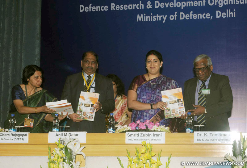  Smriti Irani releasing the publication at the National Workshop on “Women Innovators for Excellence in Research and Science” WINNERS – 2015 on International Women’s Day, in New Delhi on March 09, 2015.