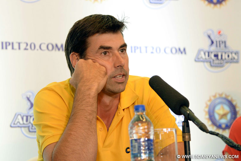 Bengaluru: Chennai Super Kings coach Stephen Fleming at the player auctions of the IPL 2015 edition in Bengaluru, on Feb 16, 2015.