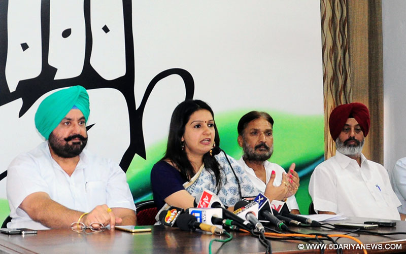 Congress spokesperson Priyanka Chaturvedi during a press conference in Chandigarh on May 24, 2015.