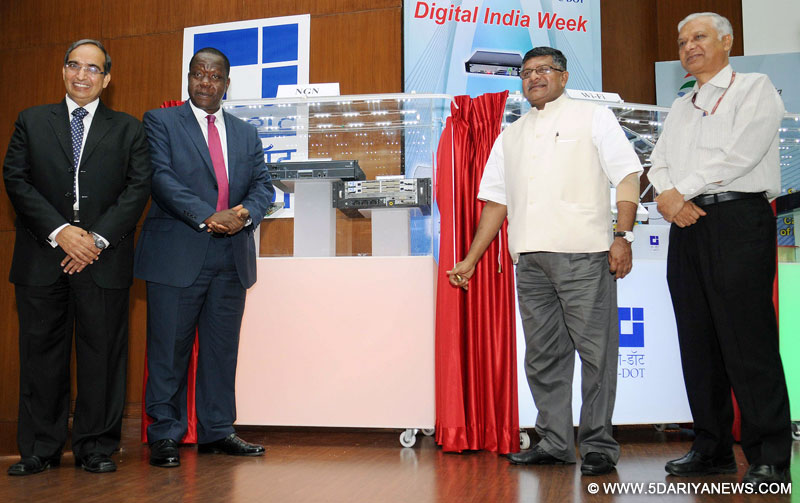 Ravi Shankar Prasad launching the Products for providing Digital India Infrastructure, in New Delhi on July 06, 2015. 