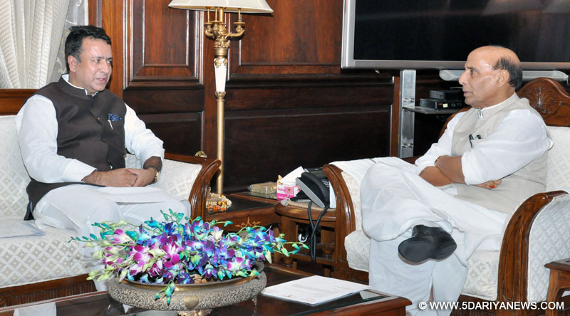 Chowdhary Zulfkar Ali calling on the Union Home Minister, Shri Rajnath Singh, in New Delhi on July 
