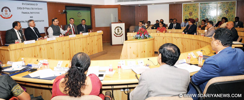 The Minister of State for Finance, Jayant Sinha delivering the keynote address at the inauguration of the 6th Conference of Chief Vigilance Officers of Public Sector Banks & Financial Institutions and CBI, organised by the Central Bureau of Investigation, in New Delhi on July 17, 2015.