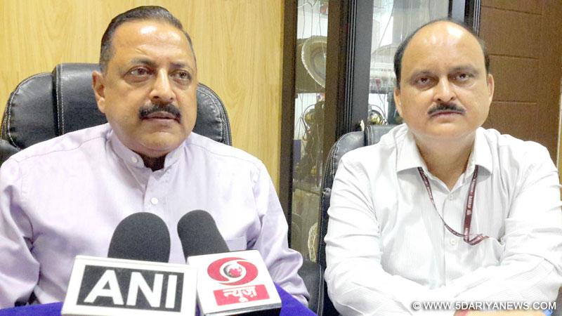 Dr. Jitendra Singh briefing the media about the Government of India