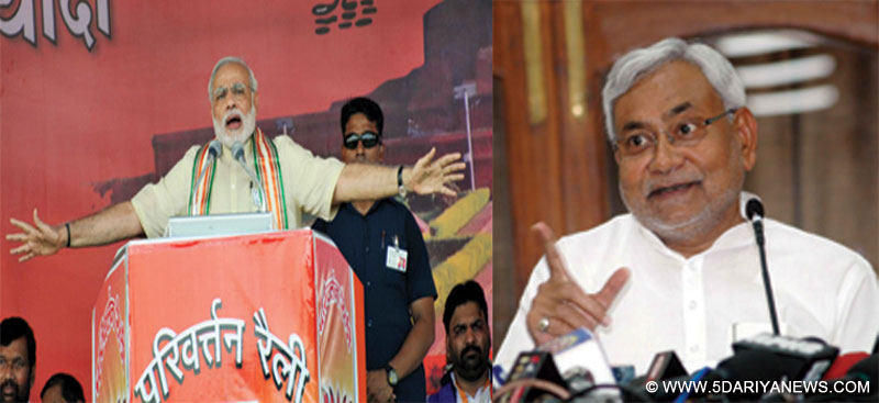 Oust communal, caste leaders, says Modi, Nitish hits back