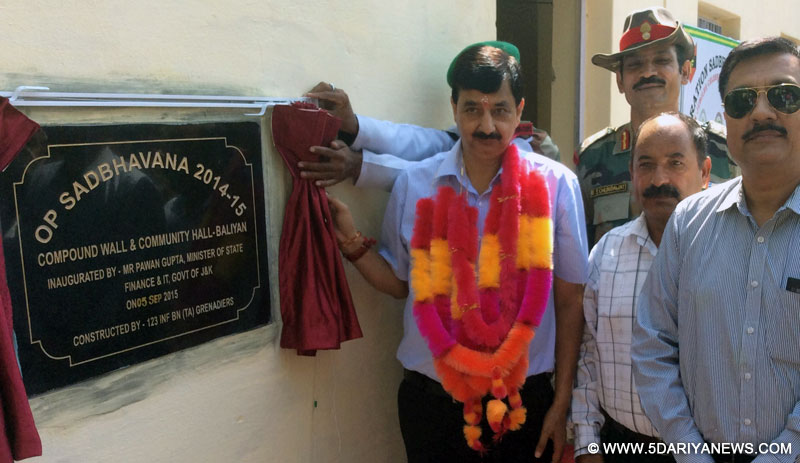 Pawan Kumar Gupta inaugurates Community Hall at Udhampur