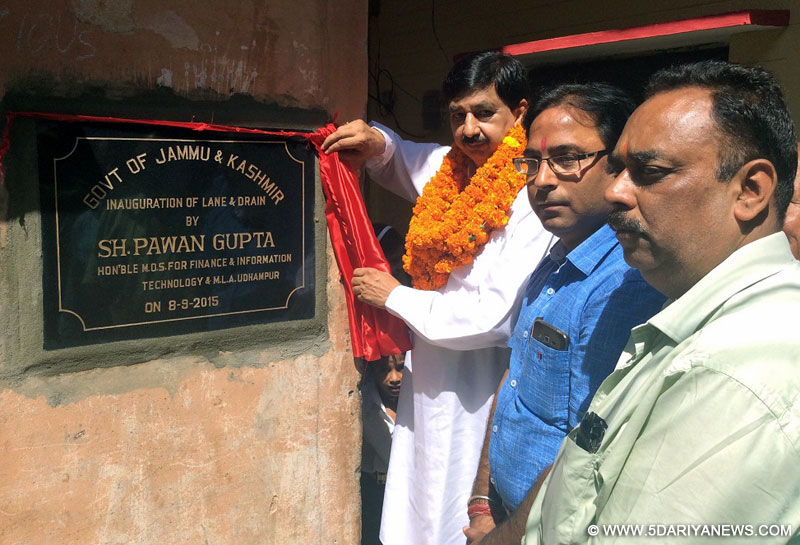 Pawan Kumar Gupta inaugurates central drain cum Lane at Udhampur