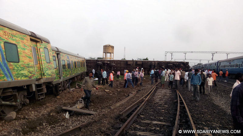 Kalaburgi: Nine coaches of Mumbai-bound Duronto express from Secunderabad in Telangana derailed near Kalaburgi in north Karnataka, on Sep 12, 2015. Two women passengers died and eight other people were injured. 