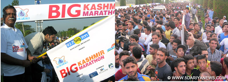 Sukhnandan flags off maiden Big Kashmir Marathon from KU