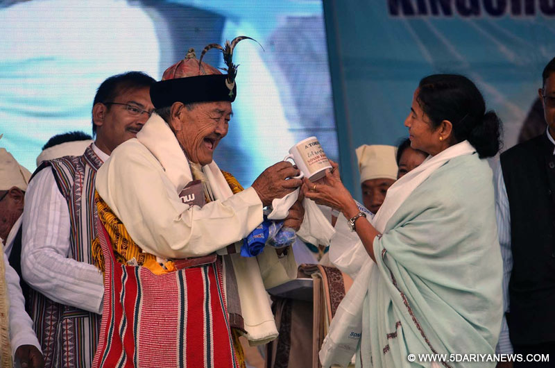Kurseong: West Bengal Chief Minister Mamata Banerjee during a programme in Kurseong of West Bengal on Sep 16, 2015.