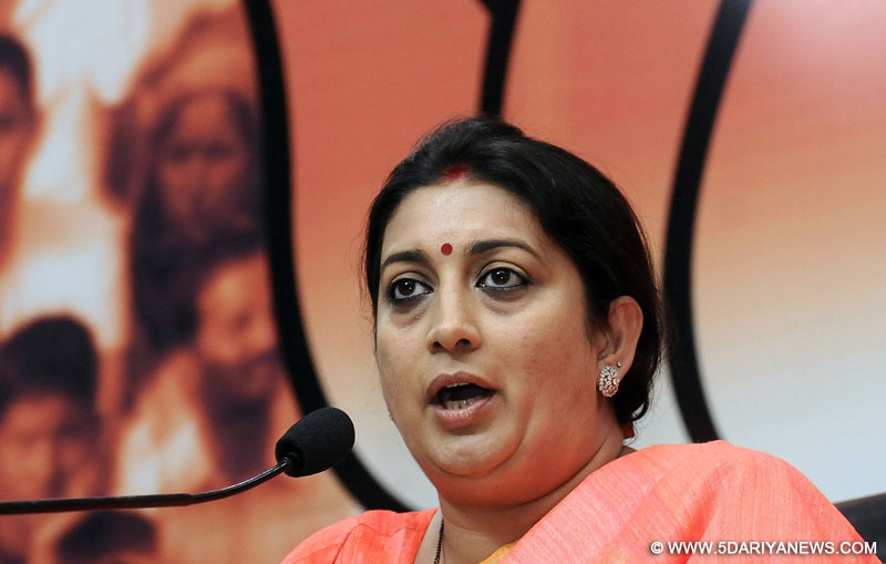 National education policy to be prepared with opinion of all : Smriti Irani