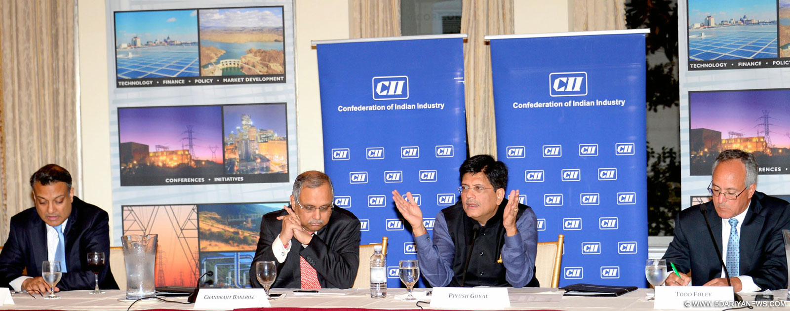 Piyush Goyal at the CII ACORE Roundtable Session on the Financing Renewable Energy, in Washington DC on September 20, 2015. 