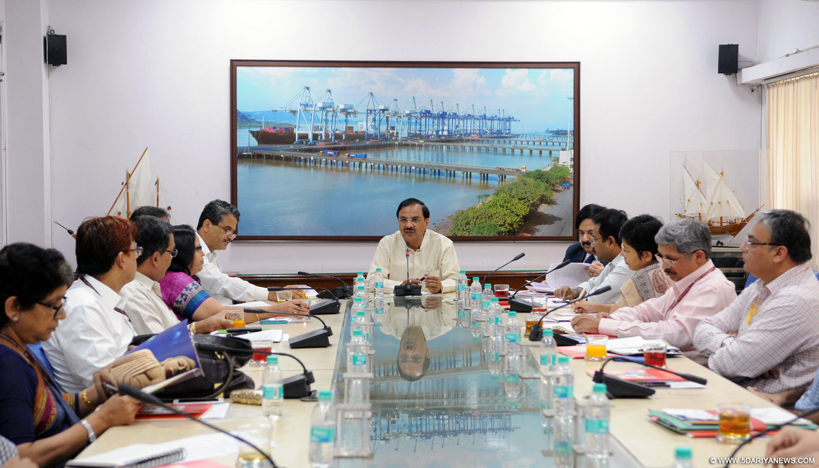 The Minister of State for Culture (Independent Charge), Tourism (Independent Charge) and Civil Aviation, Dr. Mahesh Sharma chairing the meeting of the National Steering Committee (NSC) of Mission Directorate on Swadesh Darshan, in New Delhi on September 24, 2015. The Secretary of Tourism, Shri Vinod Zutshi is also seen.