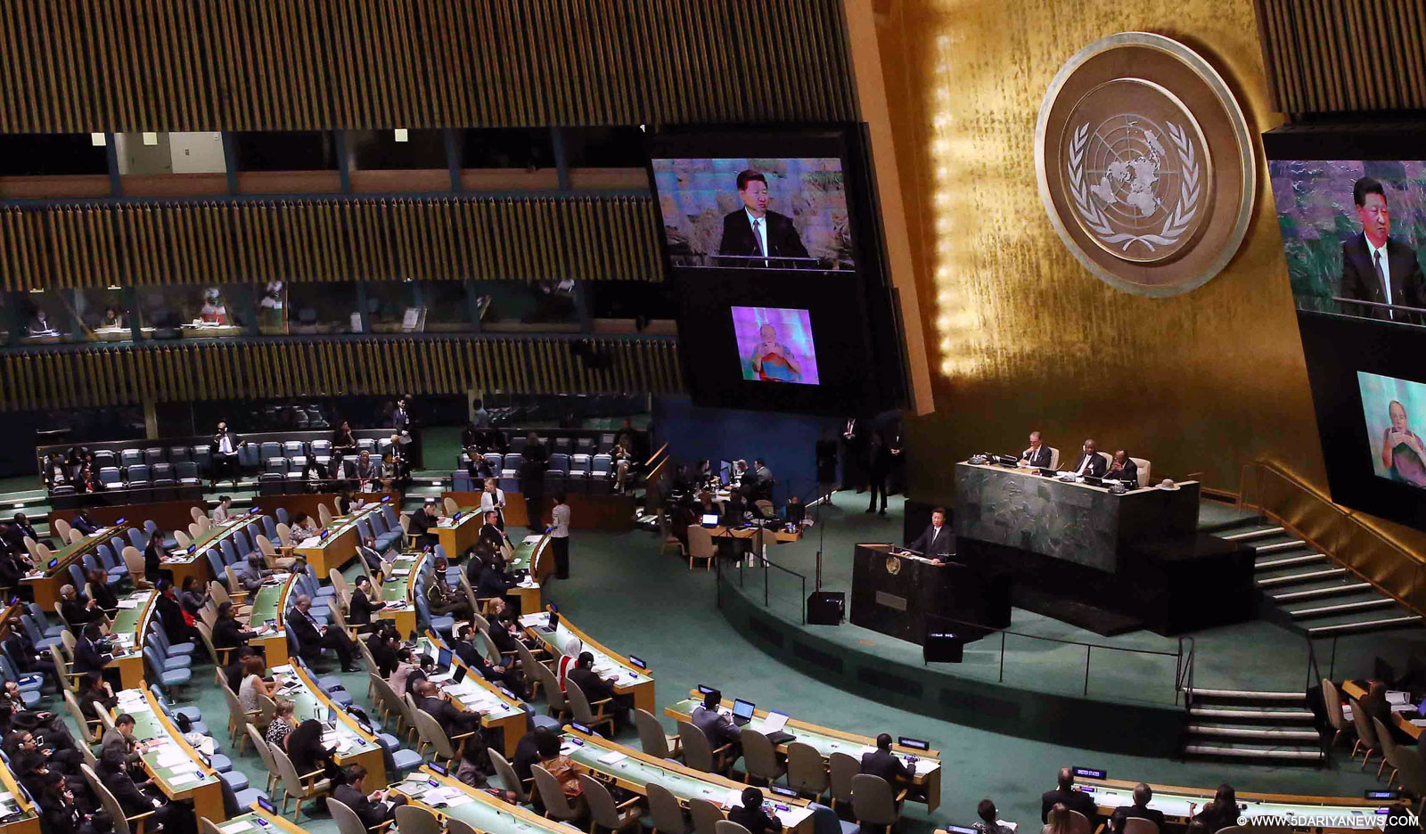  Chinese President Xi Jinping addresses the United Nations Sustainable Development Summit 2015 at the UN headquarters in New York