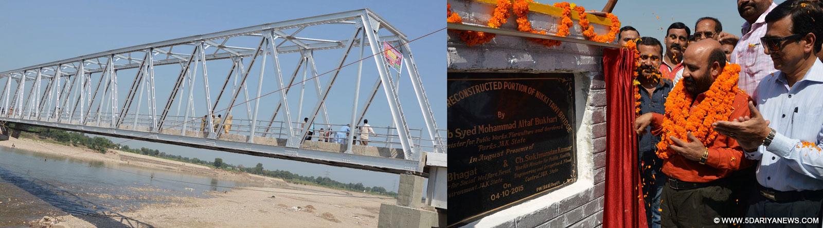 Bali Bhagat dedicates re-constructed portion of Niki Tawi Bridge to people