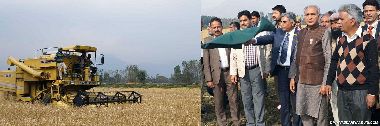 Ghulam Nabi Lone Hanjura inaugurates high-tech Combine Harvester, Thresher at SMF Padgampora