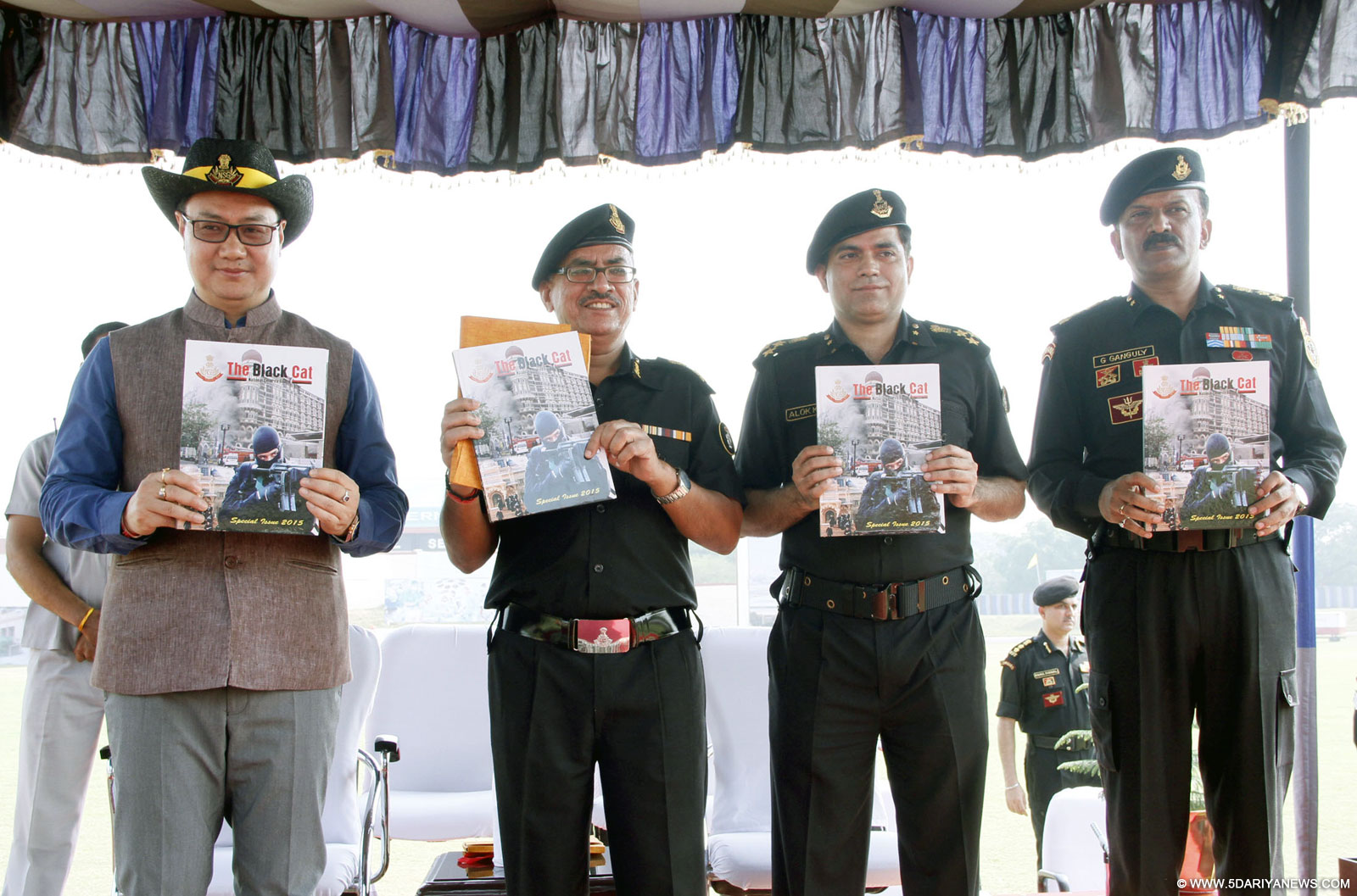 The Minister of State for Home Affairs, Shri Kiren Rijiju releasing the special edition of 