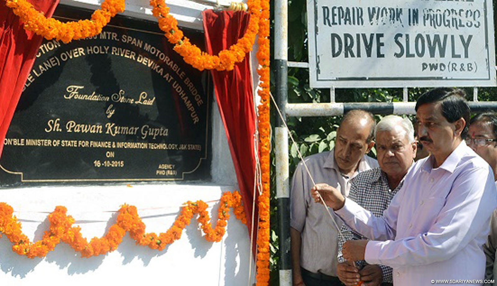 Gupta lays foundation of 14.5 meter double lane bridge over Devika