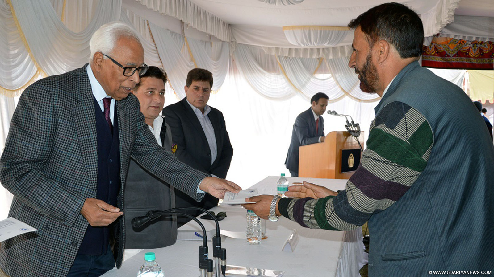 Governor N.N. Vohra distributes over Rs.28 lakh compensation to pony owners