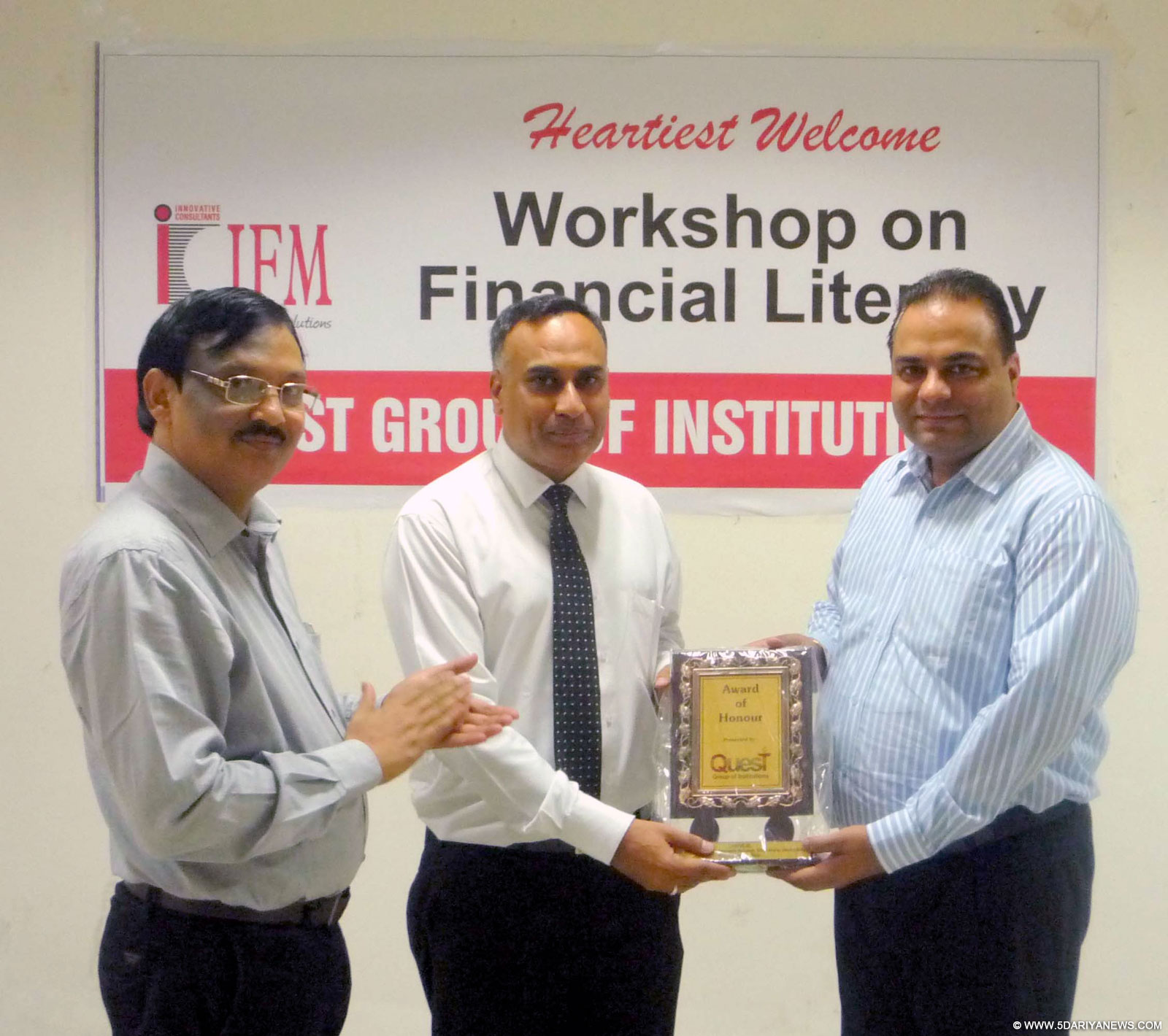 Quest Group of Institutes organized a workshop on Financial Literacy