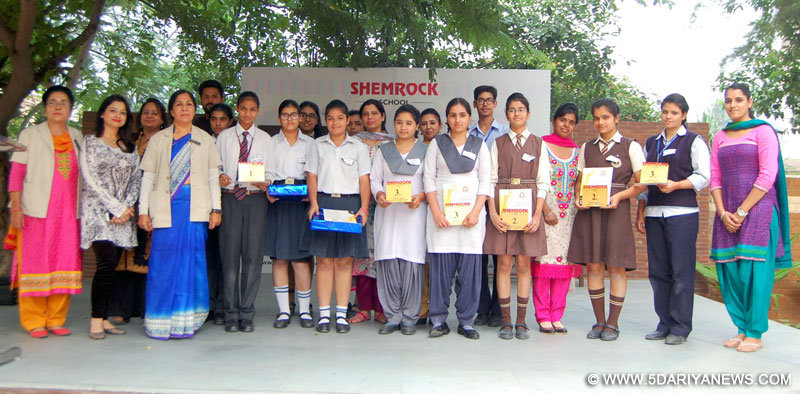 Shemrock  School organized Inter school Rangoli  making Competition, Sacred Souls school won first postion 