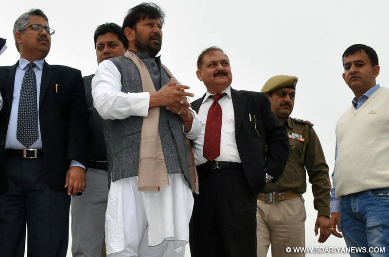 Lal Singh inspects land for AIIMS at Jammu