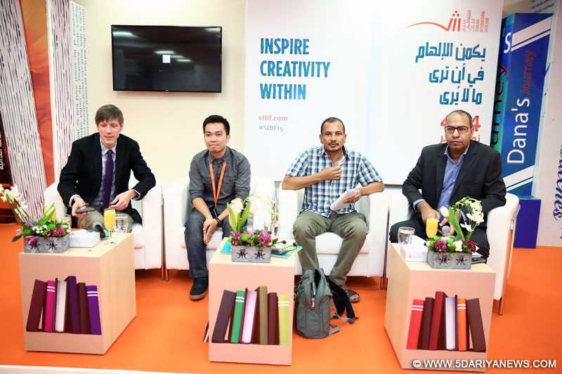 During the session ( left to right: Jeff Mack, Kerby Rosanes, Salah Al Mur, Mohammed Hamida