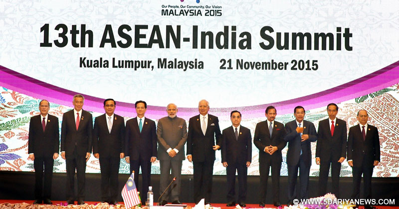 The Prime Minister, Shri Narendra Modi with other leaders in the family photo during the 13th ASEAN-India Summit, in Kuala Lampur, Malaysia on November 21, 2015.