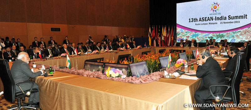 The Prime Minister, Shri Narendra Modi giving his Opening Statement at the 13th ASEAN-India Summit, in Kuala Lampur, Malaysia on November 21, 2015.