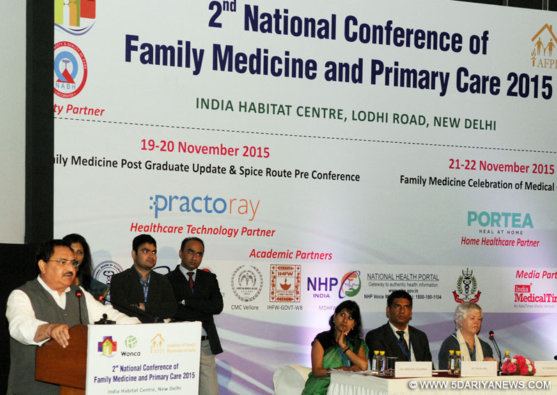 J.P. Nadda addressing at the 2nd National Conference of Family 