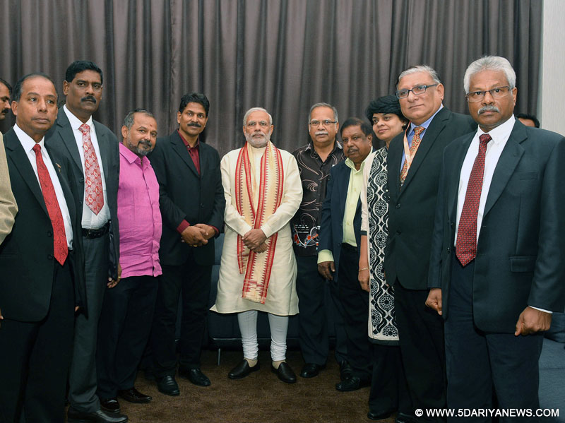 Narendra Modi meeting the MPs and MLAs of 