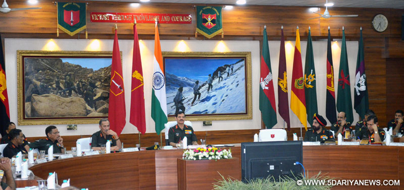 The Chief of Army Staff, General Dalbir Singh addressing the Infantry Commanders Conference, at Mhow, Madhya Pradesh on November 27, 2015.