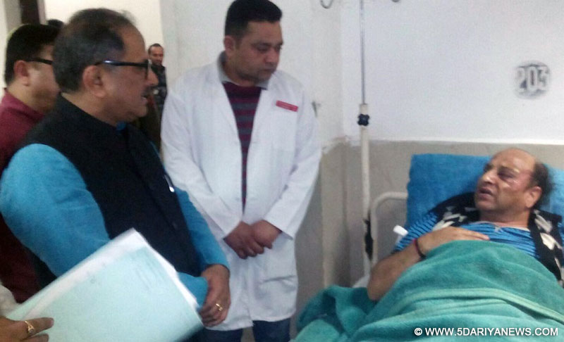 DY CM Dr. Nirmal Singh visits injured PHE employees