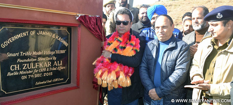 Choudhary Zulfkar Ali lays foundation of Tribal Smart Villages at Hubbi, Targain