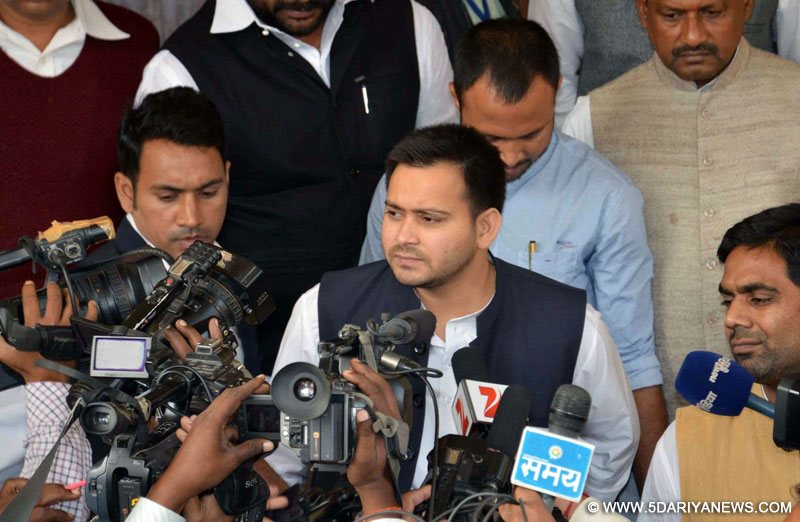 Bihar will act tough with crimninals : Tejaswi Yadav