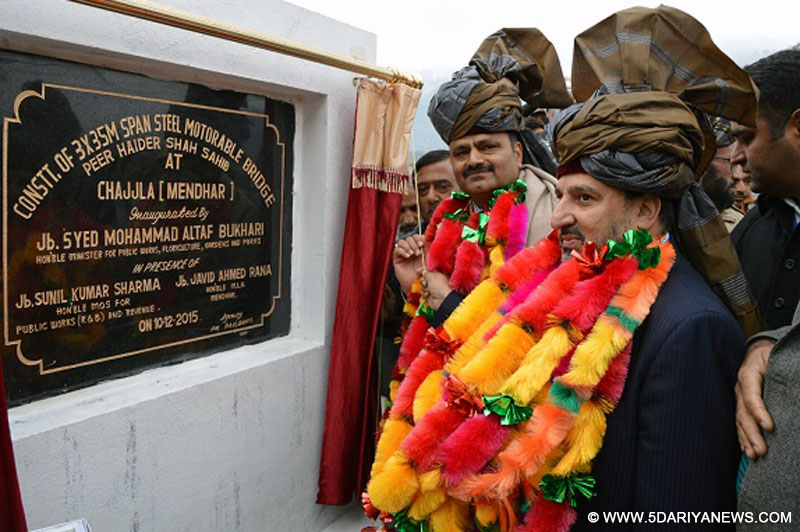 Syed Mohammad Altaf Bukhari inaugurates Chajjla Bridge