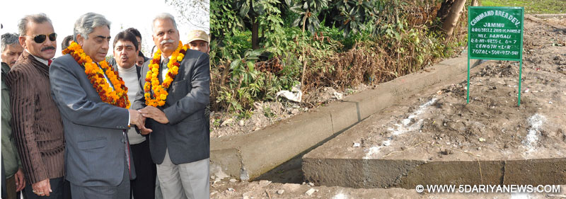 Ghulam Nabi Lone Hanjura inspects works on New Pratap Canal