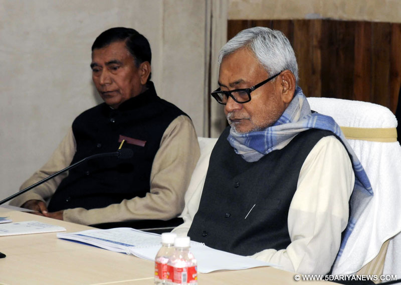 Bihar Chief Minister Nitish Kumar during a meeting with officials in Patna on Dec. 16, 2015. 