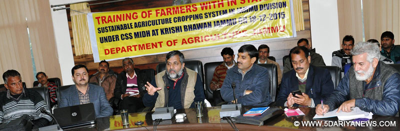 	Jamwal inaugurates training programme for farmers on sustainable agriculture