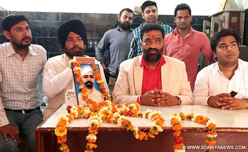 शहीद उधम सिंह की निशानियाँ वापिस भारत लेकर आने की पहल करे पीएम मोदी-वीरेश शांडिल्य