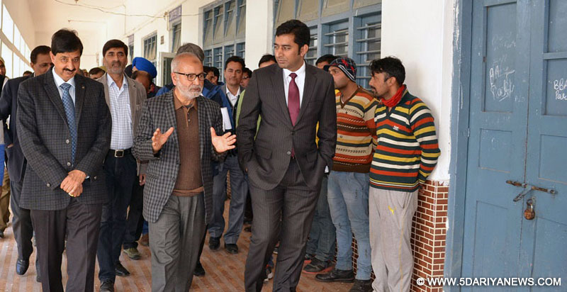 Naeem Akhtar inspects educational institutions in Udhampur
