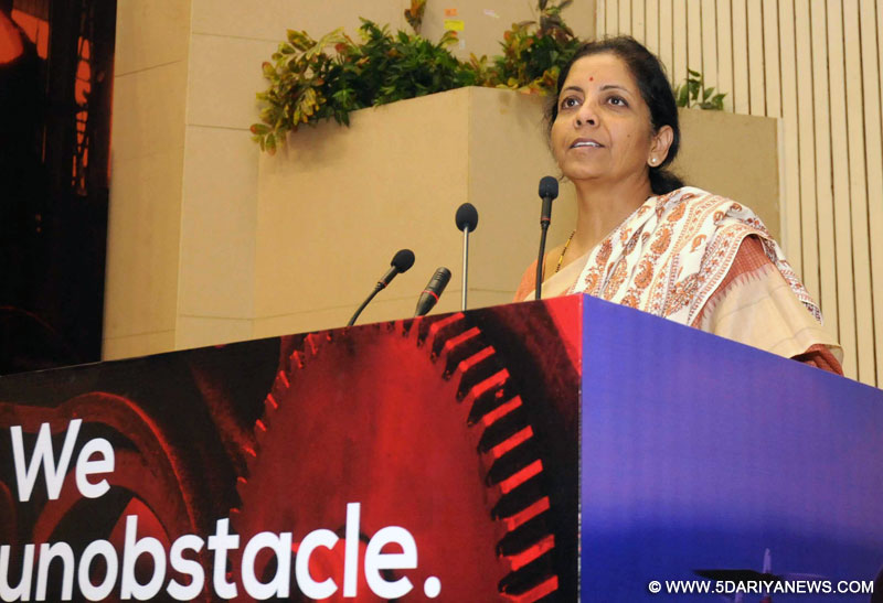 Nirmala Sitharaman addressing the opening session of launch of the Start Up India, in New Delhi on January 16, 2016.